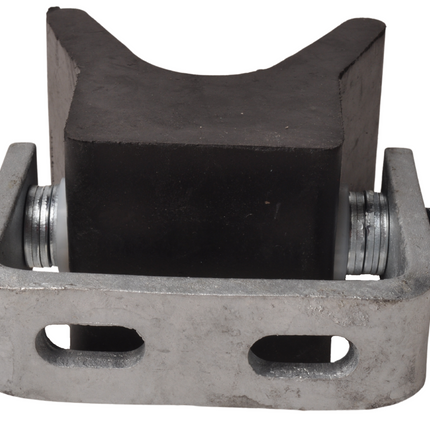 Cantonal Gueule de loup sur support - noir - 105x100 mm - avec trous oblongs