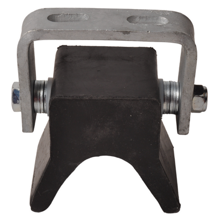 Cantonal Gueule de loup sur support - noir - 105x100 mm - avec trous oblongs