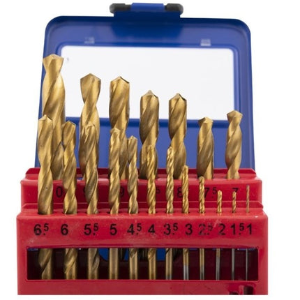 Cantonal Jeu de forets à métaux, 19 pièces, en boîte métallique