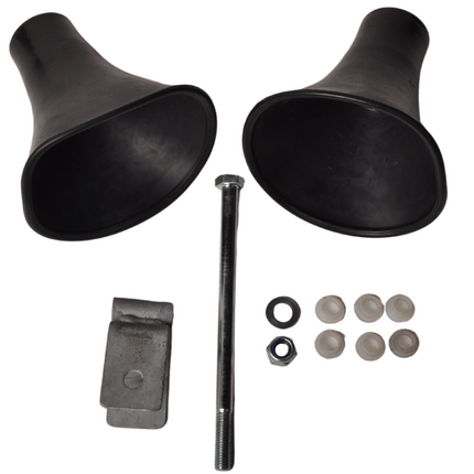 Cantonal Jeu de rouleaux de trompettes premium - noir - pour annexe - 400x140 mm