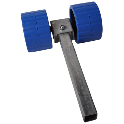 Cantonal Jeu de roulettes de cale réglable en hauteur bleu - 30x30x300 mm - galvanisé