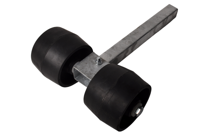 Cantonal Jeu de roulettes de fond de cale réglables noir - caoutchouc plein - 30x30x300 mm - acier galvanisé