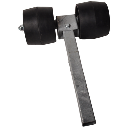 Cantonal Jeu de roulettes de fond de cale réglables noir - caoutchouc plein - 30x30x300 mm - acier galvanisé