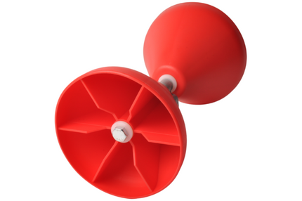 Cantonal Jeu de roulettes en forme de trompette pour annexes - rouge - Plastique 320 mm