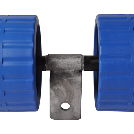 Cantonal Jeu de roulettes en plastique - bleu - 74x120 mm sur bloc basculant 30 mm