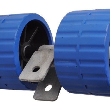 Cantonal Jeu de roulettes en plastique - bleu - 74x120 mm sur bloc basculant 30 mm