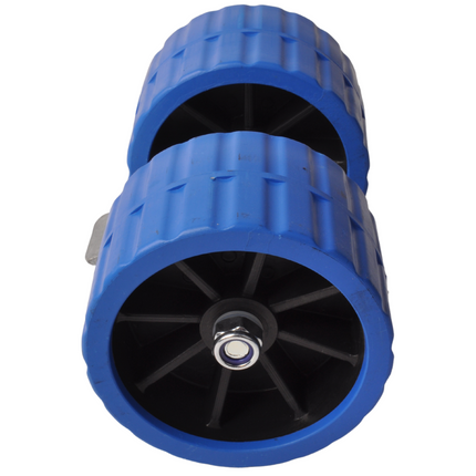 Cantonal Jeu de roulettes en plastique - bleu - 74x120 mm sur bloc basculant 30 mm