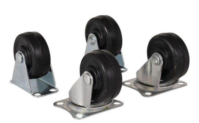 Cantonal Jeu de roulettes fixes et pivotantes 40 mm - hauteur totale 50 mm