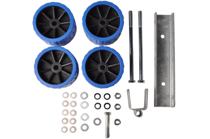 Cantonal Jeu de roulettes sur bloc basculant 30 mm - 4 Diabolos - bleu