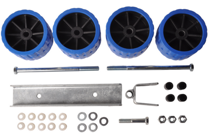 Cantonal Jeu de roulettes sur bloc basculant 30 mm - 4 Diabolos - bleu