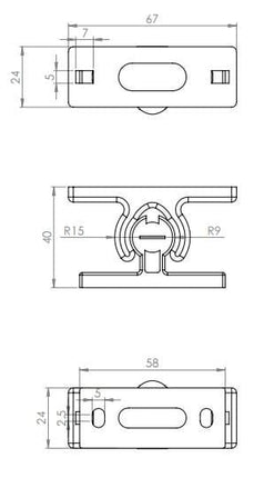 Cantonal Kit complet pour bloquer la porte à l'ouverture