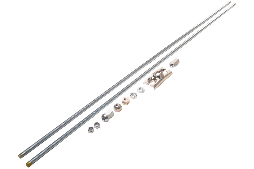 Cantonal Kit de freinage à nœuds pour remorque à un essieu avec raccord M10 et 2x 1 mètre d'extrémité filetée