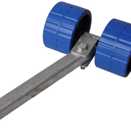 Cantonal Kit de roulettes de fond de cale synthétiques - bleu - incl. tuyau 30x30x300 mm