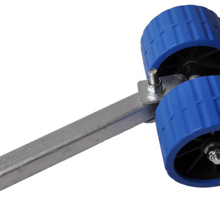 Cantonal Kit de roulettes de fond de cale synthétiques - bleu - incl. tuyau 30x30x300 mm