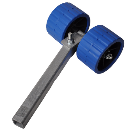 Cantonal Kit de roulettes de fond de cale synthétiques - bleu - incl. tuyau 30x30x300 mm