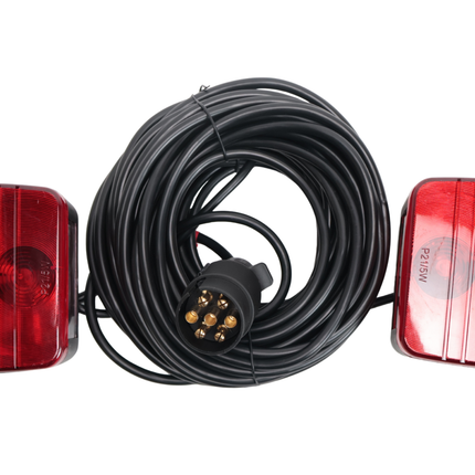 Cantonal Kit d'éclairage avec aimants avec câble principal de 12 mètres - idéal pour les remorques bateaux