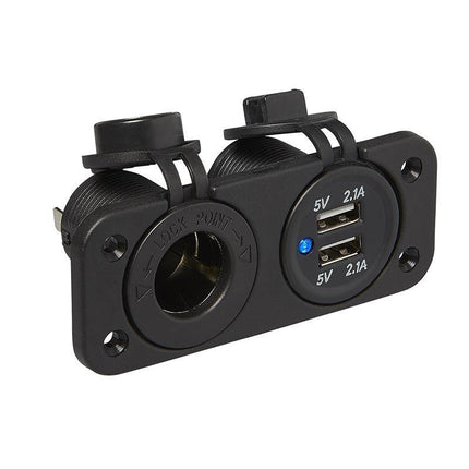 Cantonal Kit d'installation - Prise DIN + 2x port USB 2x2100mA