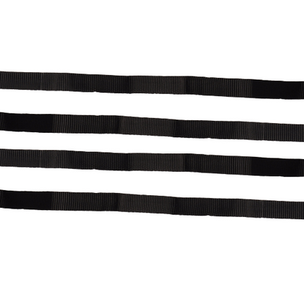 Cantonal Lot de 4 Sangles d'arrimage 40x1,8 cm - noir - pour porte-vélos