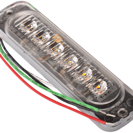 Cantonal Luminaire de secours à LED orange - dimensions 113x28x9.8 mm - 6 leds