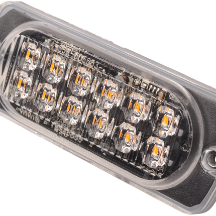 Cantonal Luminaire de secours à LED orange - dimensions 113x42x12 mm - 12 leds