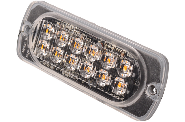 Cantonal Luminaire de secours à LED orange - dimensions 113x42x12 mm - 12 leds