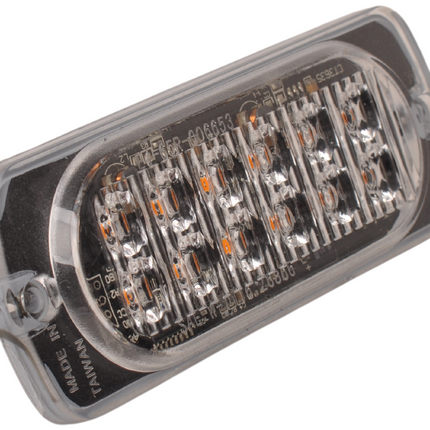 Cantonal Luminaire de secours à LED orange - dimensions 113x42x12 mm - 12 leds