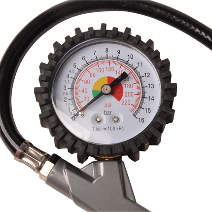 Cantonal Manomètre pour pneus avec graduation bien lisible BAR/PSI