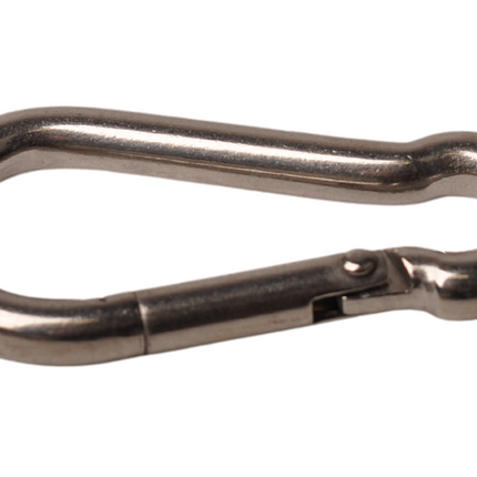 Cantonal Mousqueton en acier inoxydable 50x5 mm - diamètre de l'œillet 8 mm