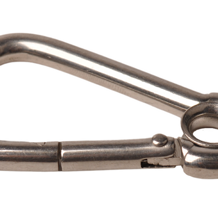 Cantonal Mousqueton en acier inoxydable 60x6 mm - diamètre de l'œillet 7 mm