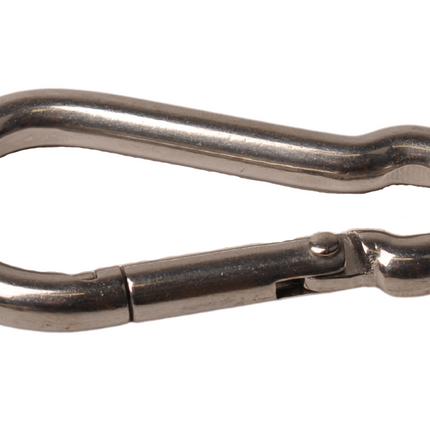 Cantonal Mousqueton en acier inoxydable 60x6 mm - diamètre de l'œillet 9 mm