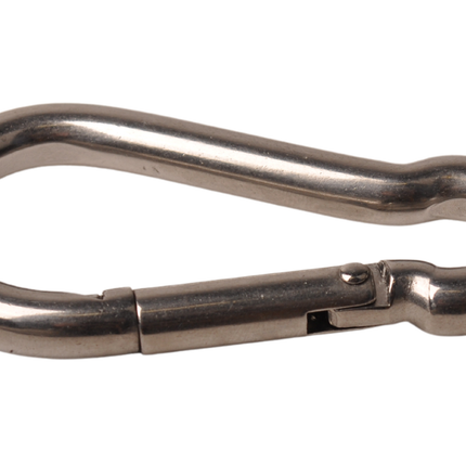 Cantonal Mousqueton en acier inoxydable 80x8 mm - diamètre de l'œillet 12 mm