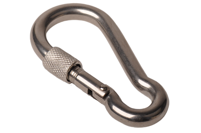 Cantonal Mousqueton inox 80x12 mm - oeillet 12 mm