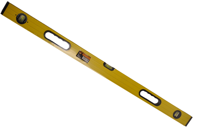 Cantonal Niveau à bulle en aluminium de 1 mètre avec 2 fioles fixes et 1 fiole réglable