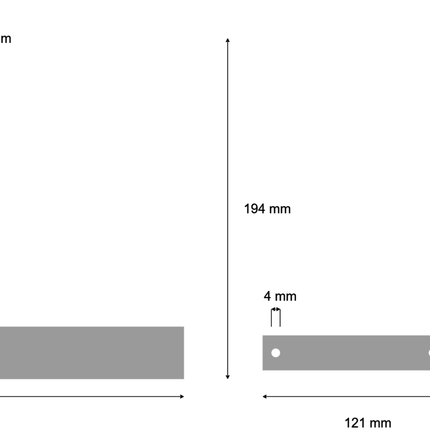 Cantonal Pega jeu central gauche/droite - y compris les plaques fendues - 4.00-4 & 3.00-8
