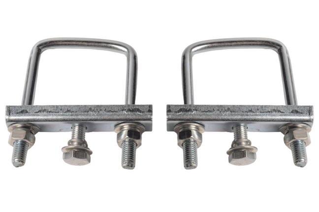 Cantonal Pince de timon pour pince de roue jockey Carré (48 mm) pour tube 60 mm ( 2 pièces)