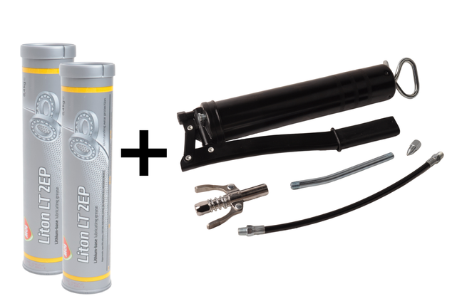 Cantonal Pistolet graisseur professionnel avec 2 cartouche de graisse incluse
