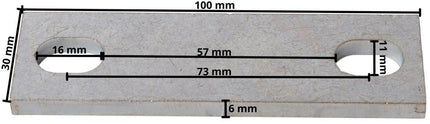 Cantonal Plaque de montage 100x30x6 mm