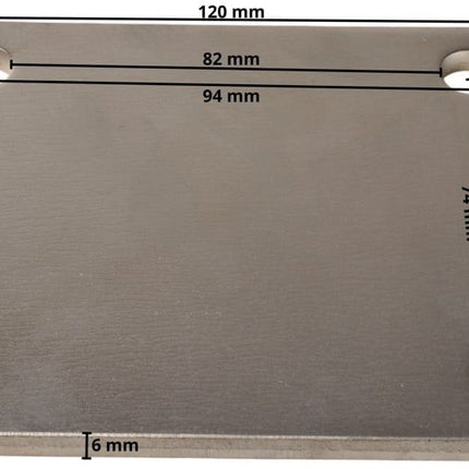 Cantonal Plaque de montage 120x100x6 mm