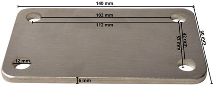 Cantonal Plaque de montage 140x80x6 mm