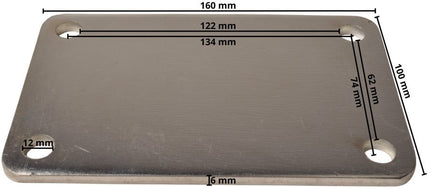 Cantonal Plaque de montage 160x100x6 mm