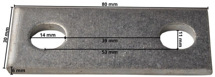 Cantonal Plaque de montage 80x30x6 mm