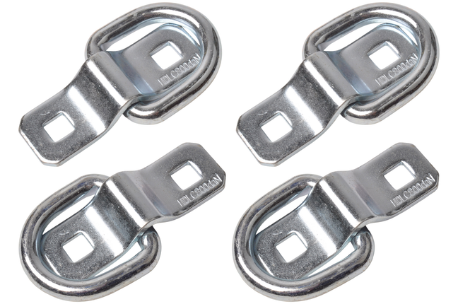 Cantonal Point d'arrimage / anneau d'arrimage - en 2 parties - 91x31 mm - Ensemble de 4 pièces