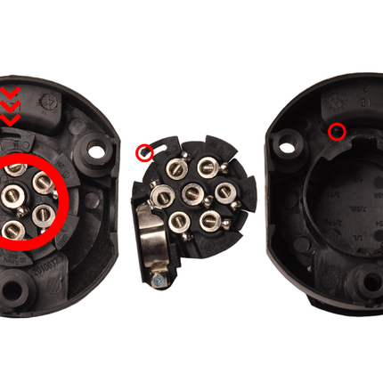 Cantonal Prise 7 broches PVC avec interrupteur pour phares antibrouillard