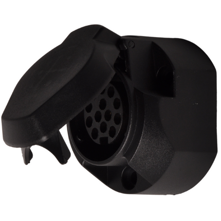 Cantonal Prise à 13 broches - caoutchouc d'étanchéité inclus - Micro-interrupteur pour antibrouillards inclus