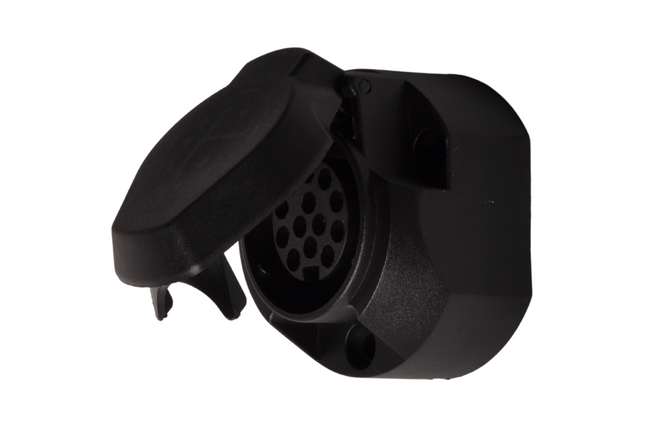 Cantonal Prise à 13 broches - caoutchouc d'étanchéité inclus - Micro-interrupteur pour antibrouillards inclus