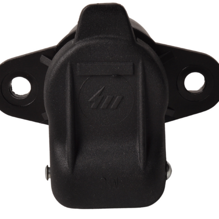 Cantonal Prise de courant à 3 broches avec raccordement par fiche plate - noire