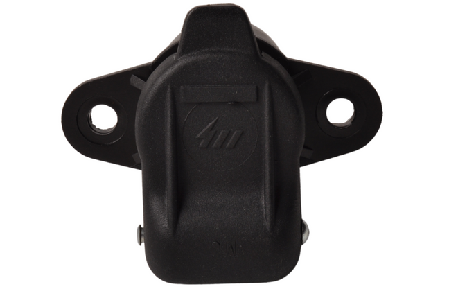 Cantonal Prise de courant à 3 broches avec raccordement par fiche plate - noire