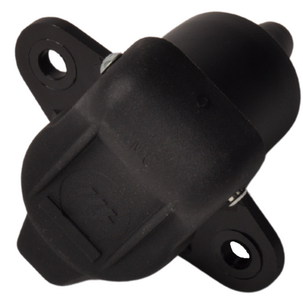 Cantonal Prise de courant à 3 broches avec raccordement par fiche plate - noire