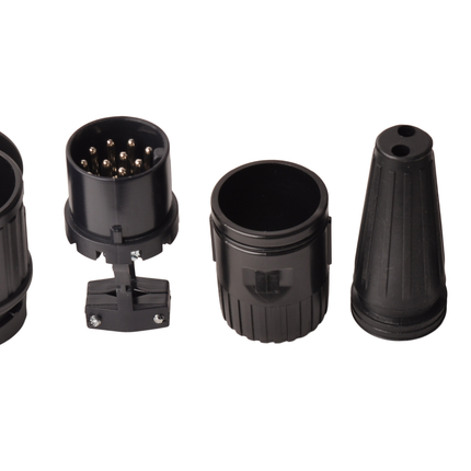 Cantonal Prise plastiques à 13 broches (connexion Jaeger) avec passe-fil à 1 et 2 trous