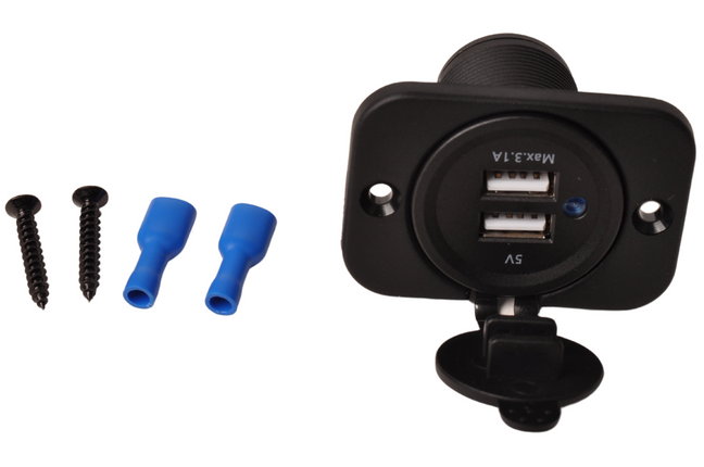 Cantonal Prise USB 12V/24V (double)